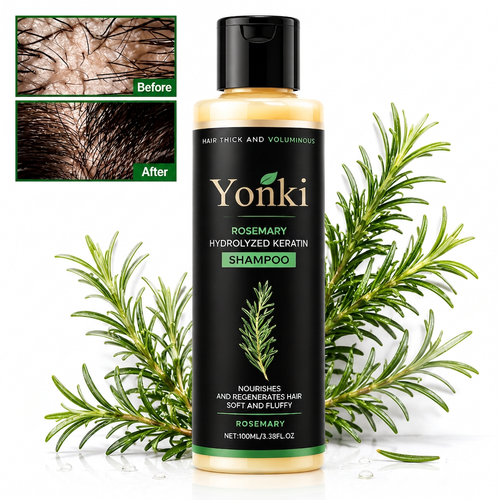 Yonki Rosemary Shampoo, Stimulate Regrowth for Thick Voluminous Hair