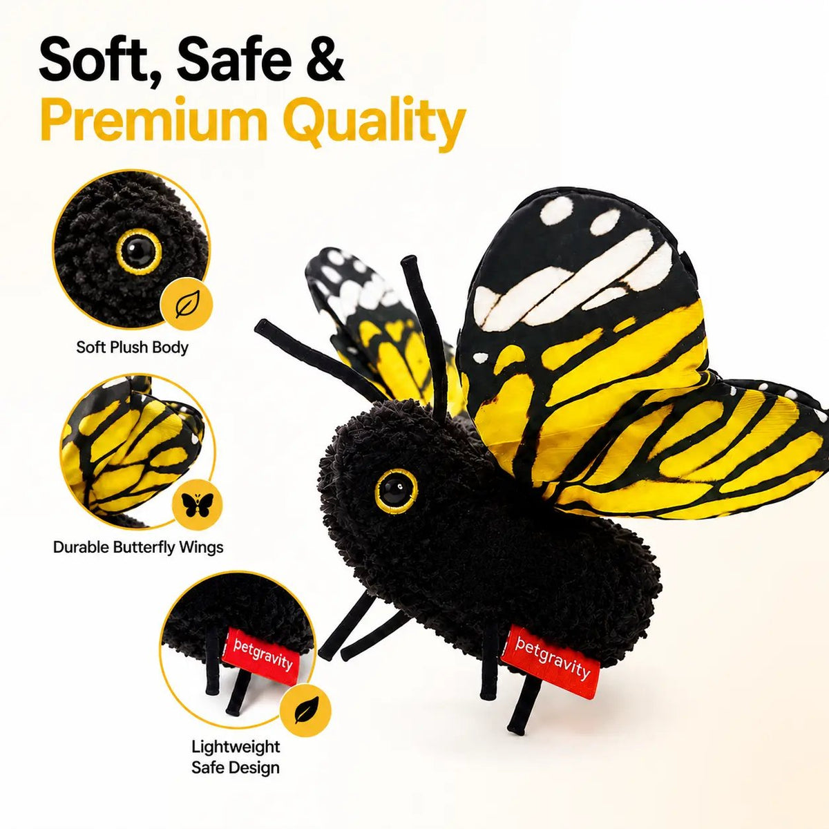 🐱🦋 Interactive Electric Cat Teaser Toy – Butterfly & Bluebird, 3 Smart Flying Modes, USB Rechargeable, Hanging with Washable Cover, Perfect for Indoor Cats 🎮🔋