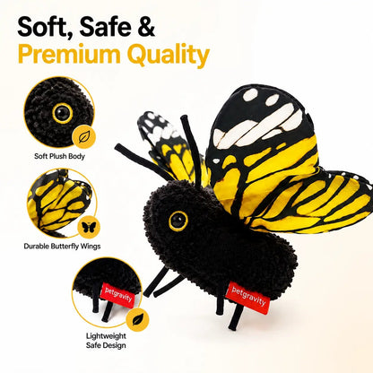 🐱🦋 Interactive Electric Cat Teaser Toy – Butterfly & Bluebird, 3 Smart Flying Modes, USB Rechargeable, Hanging with Washable Cover, Perfect for Indoor Cats 🎮🔋