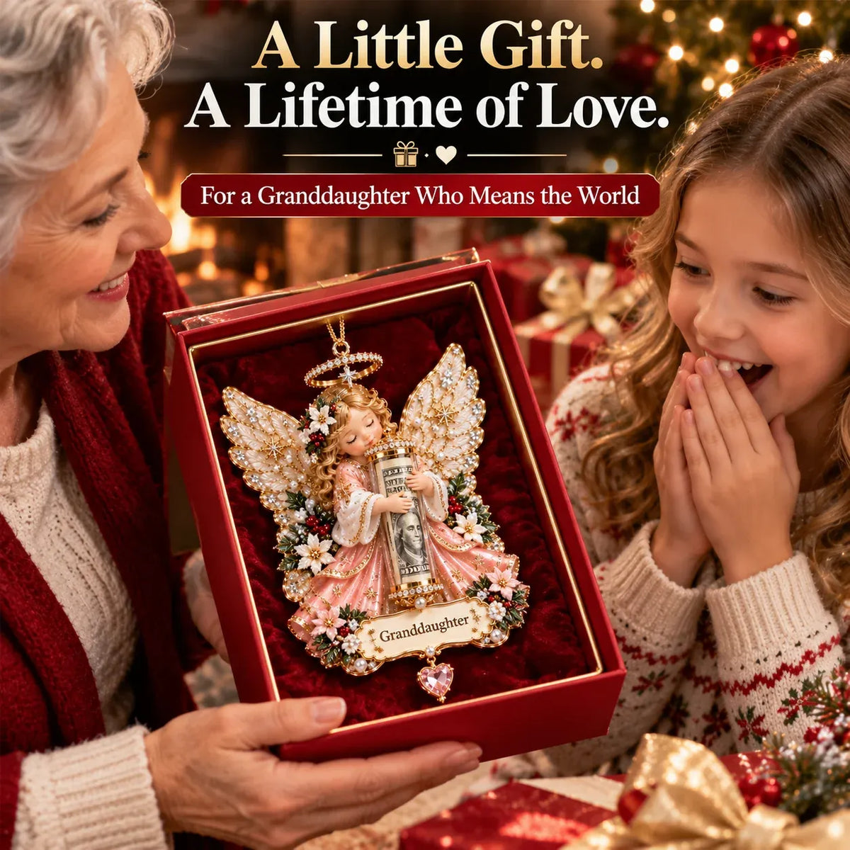 👼💵 3D Angel Christmas Cash Gift Ornament – Holiday Money Holder Keepsake ✨