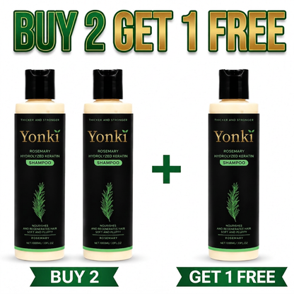 Yonki Rosemary Shampoo, Stimulate Regrowth for Thick Voluminous Hair