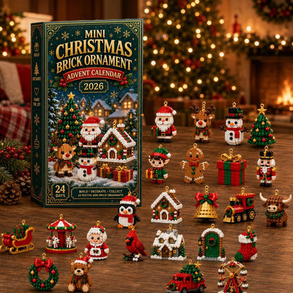Last day to save 49% – 🎄 24-Day of 2D Mini Christmas Ornament Advent Calendar | 24 unique festive buildable designs with hanging loops—perfect for decorating Christmas trees, wreaths, and holiday displays 🧱