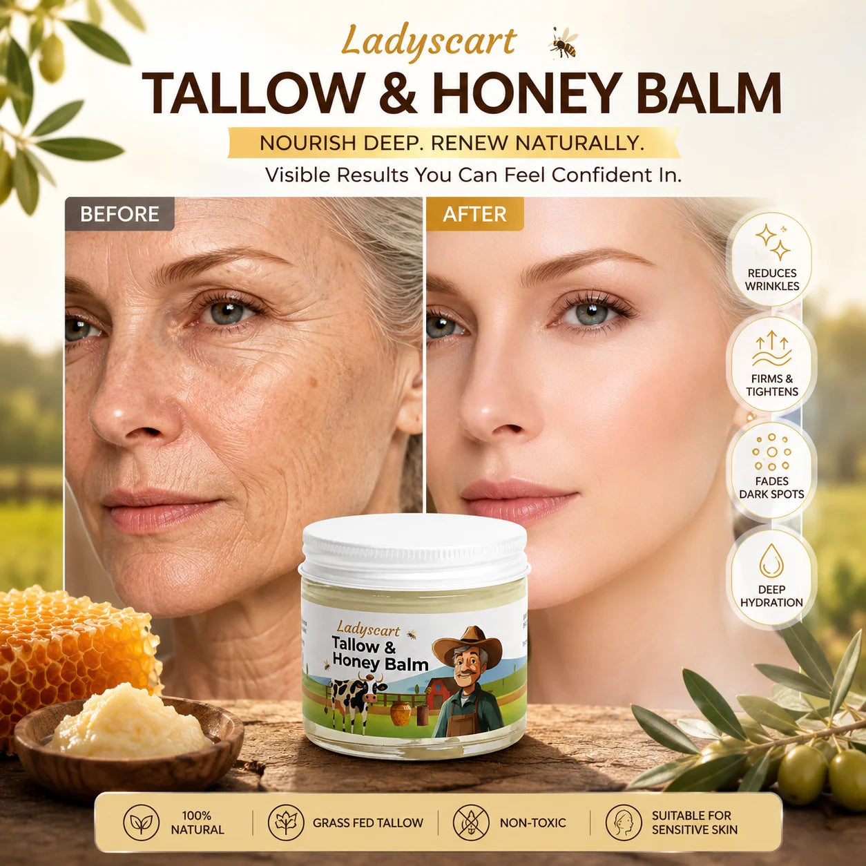 𝑶𝒇𝒇𝒊𝒄𝒊𝒂𝒍 𝑺𝒕𝒐𝒓𝒆 | 💖💖 𝐋𝐚𝐝𝐲𝐬𝐜𝐚𝐫𝐭® 𝐓𝐚𝐥𝐥𝐨𝐰 & 𝐇𝐨𝐧𝐞𝐲 𝐅𝐚𝐜𝐞 𝐁𝐚𝐥𝐦, 𝐀𝐧𝐭𝐢-𝐖𝐫𝐢𝐧𝐤𝐥𝐞 𝐅𝐢𝐫𝐦𝐢𝐧𝐠 𝐌𝐨𝐢𝐬𝐭𝐮𝐫𝐢𝐳𝐞𝐫, 𝐍𝐚𝐭𝐮𝐫𝐚𝐥 𝐀𝐧𝐭𝐢-𝐀𝐠𝐢𝐧𝐠 𝐅𝐚𝐜𝐢𝐚𝐥 𝐁𝐚𝐥𝐦 𝐟𝐨𝐫 𝐅𝐢𝐧𝐞 𝐋𝐢𝐧𝐞𝐬 & 𝐒𝐚𝐠𝐠𝐢𝐧𝐠 𝐒𝐤𝐢𝐧