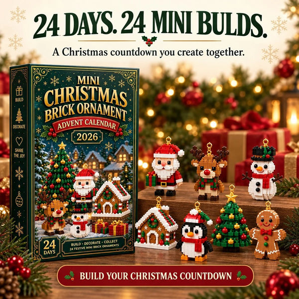 Last day to save 49% – 🎄 24-Day of 2D Mini Christmas Ornament Advent Calendar | 24 unique festive buildable designs with hanging loops—perfect for decorating Christmas trees, wreaths, and holiday displays 🧱