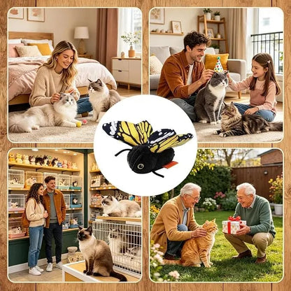 🐱🦋 Interactive Electric Cat Teaser Toy – Butterfly & Bluebird, 3 Smart Flying Modes, USB Rechargeable, Hanging with Washable Cover, Perfect for Indoor Cats 🎮🔋