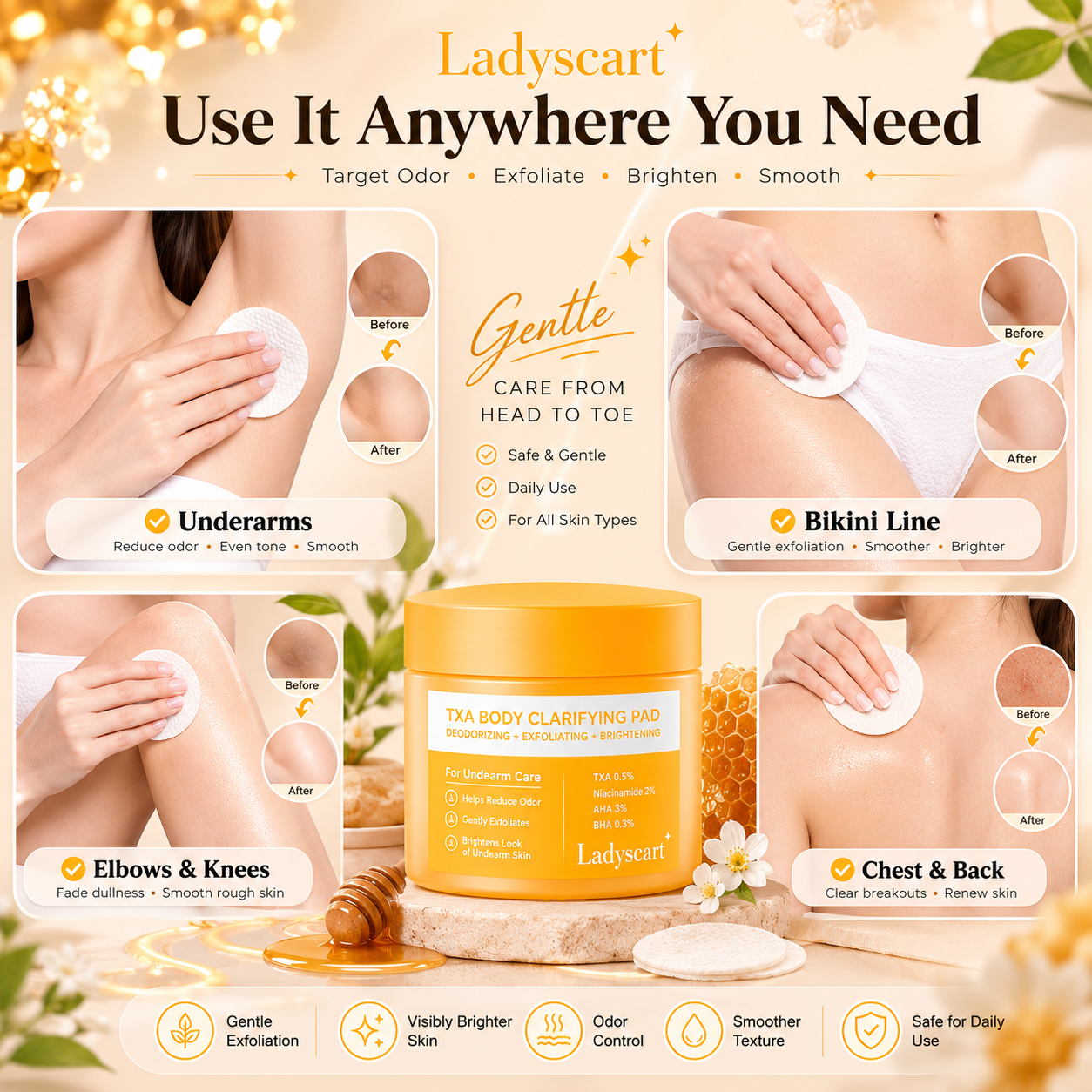 𝐋𝐚𝐝𝐲𝐬𝐜𝐚𝐫𝐭 𝐓𝐗𝐀 𝐏𝐚𝐝𝐬: 𝐒𝐚𝐲 𝐆𝐨𝐨𝐝𝐛𝐲𝐞 𝐭𝐨 𝐒𝐭𝐮𝐛𝐛𝐨𝐫𝐧 𝐁𝐚𝐜𝐤 𝐀𝐜𝐧𝐞, 𝐃𝐚𝐫𝐤 𝐒𝐩𝐨𝐭𝐬, 𝐚𝐧𝐝 𝐑𝐨𝐮𝐠𝐡 "𝐒𝐭𝐫𝐚𝐰𝐛𝐞𝐫𝐫𝐲 𝐒𝐤𝐢𝐧"