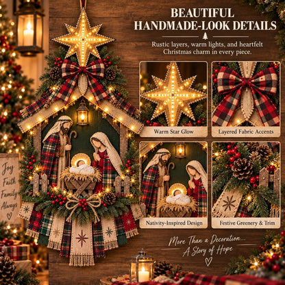 DIY Lighted Christmas Nativity Scene Door Hanging Kit🎄