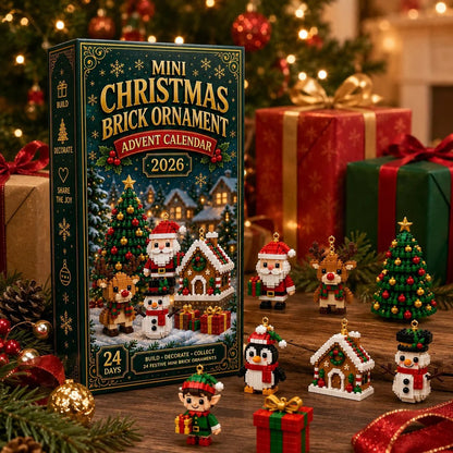 Last day to save 49% – 🎄 24-Day of 2D Mini Christmas Ornament Advent Calendar | 24 unique festive buildable designs with hanging loops—perfect for decorating Christmas trees, wreaths, and holiday displays 🧱