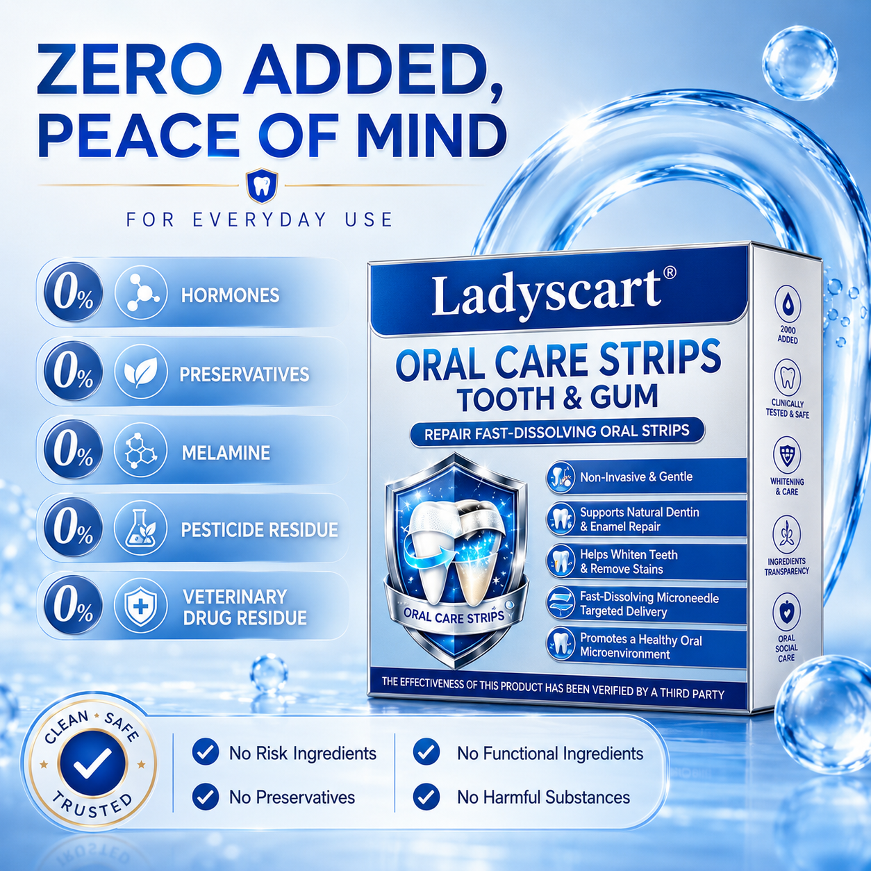 Ladyscart Tooth & Gum Repair Fast-Dissolving Microneedle Patch✨ (𝟓-𝐢𝐧-𝟏 💎 𝐑𝐞𝐛𝐮𝐢𝐥𝐝 𝐄𝐧𝐚𝐦𝐞𝐥 & 𝐃𝐞𝐧𝐭𝐢𝐧 • 𝐒𝐭𝐫𝐞𝐧𝐠𝐭𝐡𝐞𝐧 𝐆𝐮𝐦𝐬 • 𝐄𝐫𝐚𝐝𝐢𝐜𝐚𝐭𝐞 𝐓𝐚𝐫𝐭𝐚𝐫 & 𝐎𝐝𝐨𝐫 • 𝐖𝐡𝐢𝐭𝐞𝐧𝐢𝐧𝐠 • 𝐒𝐭𝐨𝐩 𝐓𝐨𝐨𝐭𝐡 𝐒𝐞𝐧𝐬𝐢𝐭𝐢𝐯𝐢𝐭𝐲)