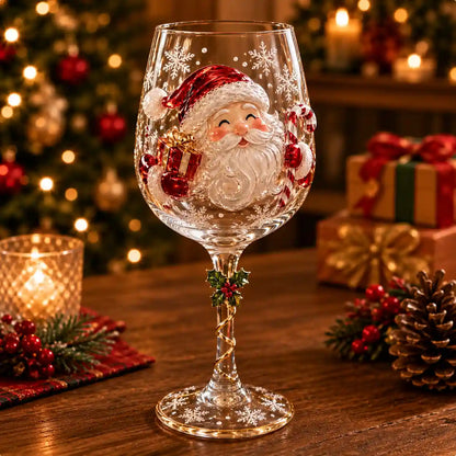 🔥🎁Christmas 3D Wine Glass Collection Gift Box Set✨