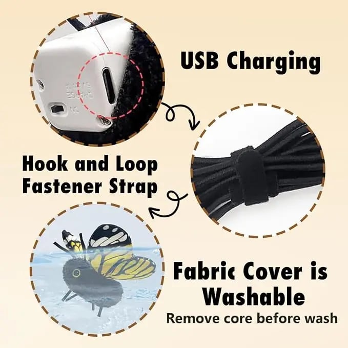 🐱🦋 Interactive Electric Cat Teaser Toy – Butterfly & Bluebird, 3 Smart Flying Modes, USB Rechargeable, Hanging with Washable Cover, Perfect for Indoor Cats 🎮🔋