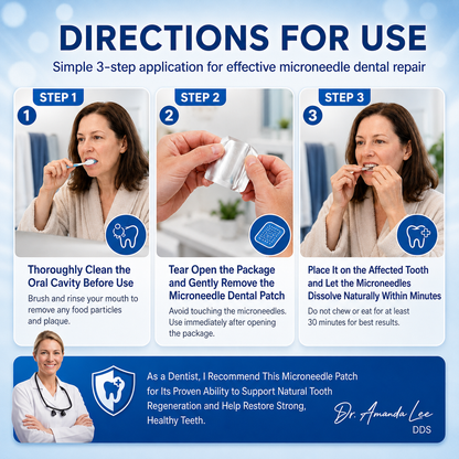 Ladyscart Tooth & Gum Repair Fast-Dissolving Microneedle Patch✨ (𝟓-𝐢𝐧-𝟏 💎 𝐑𝐞𝐛𝐮𝐢𝐥𝐝 𝐄𝐧𝐚𝐦𝐞𝐥 & 𝐃𝐞𝐧𝐭𝐢𝐧 • 𝐒𝐭𝐫𝐞𝐧𝐠𝐭𝐡𝐞𝐧 𝐆𝐮𝐦𝐬 • 𝐄𝐫𝐚𝐝𝐢𝐜𝐚𝐭𝐞 𝐓𝐚𝐫𝐭𝐚𝐫 & 𝐎𝐝𝐨𝐫 • 𝐖𝐡𝐢𝐭𝐞𝐧𝐢𝐧𝐠 • 𝐒𝐭𝐨𝐩 𝐓𝐨𝐨𝐭𝐡 𝐒𝐞𝐧𝐬𝐢𝐭𝐢𝐯𝐢𝐭𝐲)