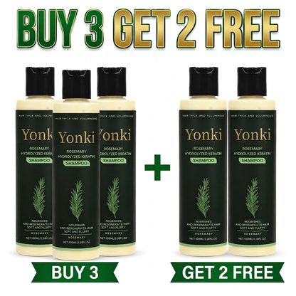 Yonki Rosemary Shampoo, Stimulate Regrowth for Thick Voluminous Hair