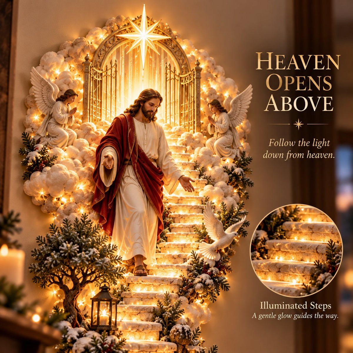 ✨ Last Day – 60% OFF!✨ Jesus Light of Heaven Christmas 2D Wall Hanging✝️