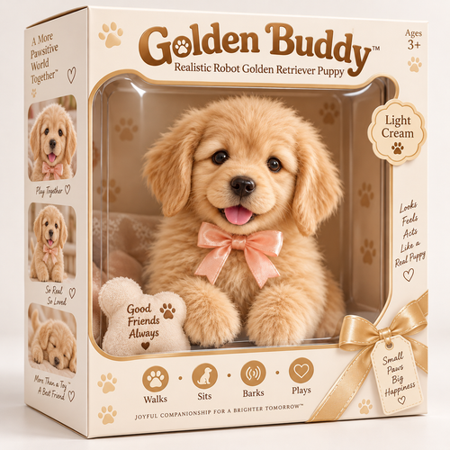 🐶🔥Black Friday 49% OFF! 🎁 Adorable Lifelike Robot Golden Retriever Puppy