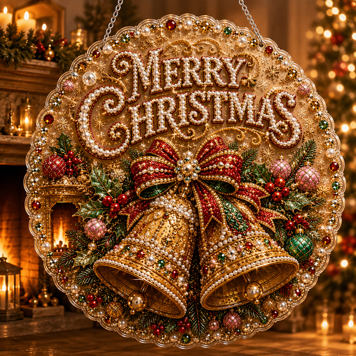🎅✨DIY Christmas Pearl Diamond Art Hanging Ornament Kit