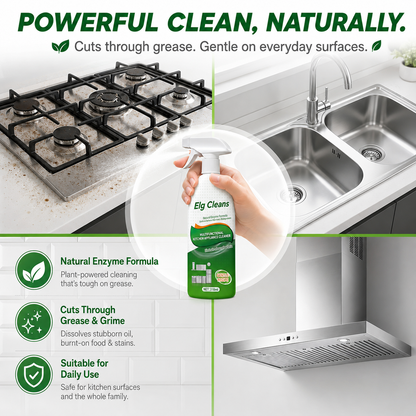 Discover the Elg Cleans Difference: Tough on Grease, Kind to Your Home.