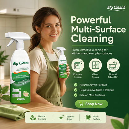 Discover the Elg Cleans Difference: Tough on Grease, Kind to Your Home.