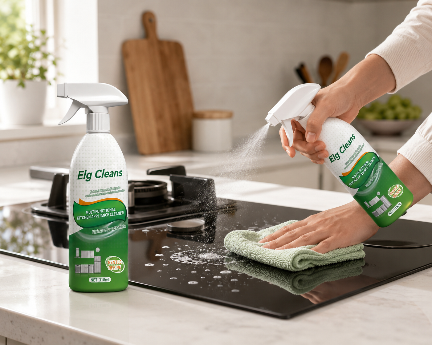 Discover the Elg Cleans Difference: Tough on Grease, Kind to Your Home.