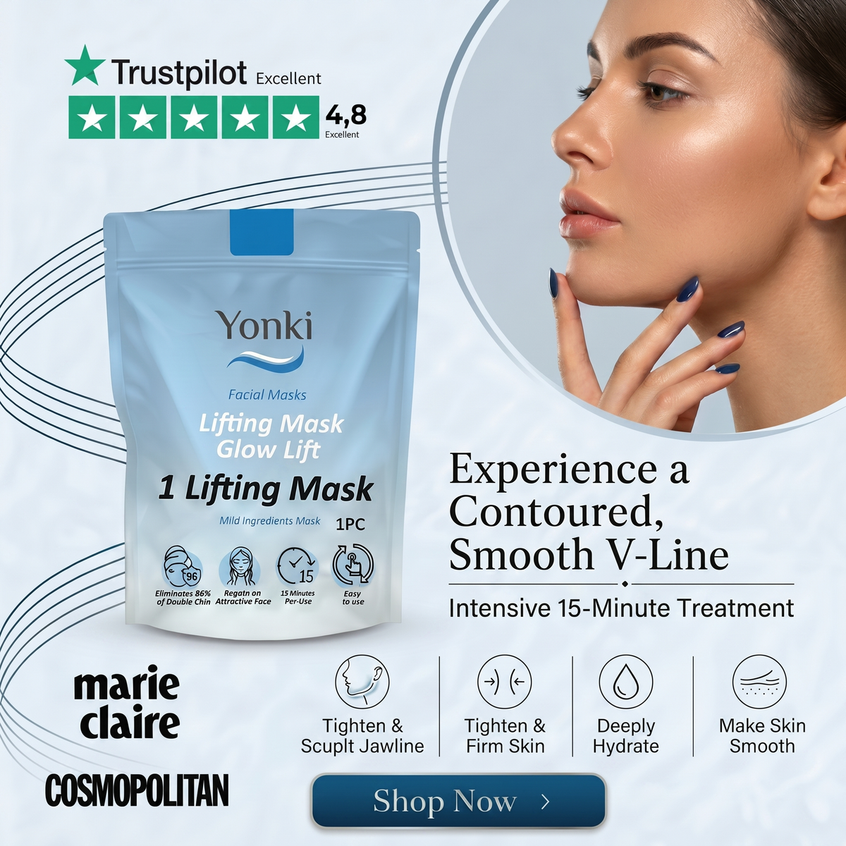 Yonki Silhouette Refiner Double Chin Lifting Mask