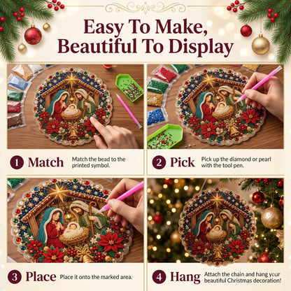 🎅✨DIY Christmas Pearl Diamond Art Hanging Ornament Kit