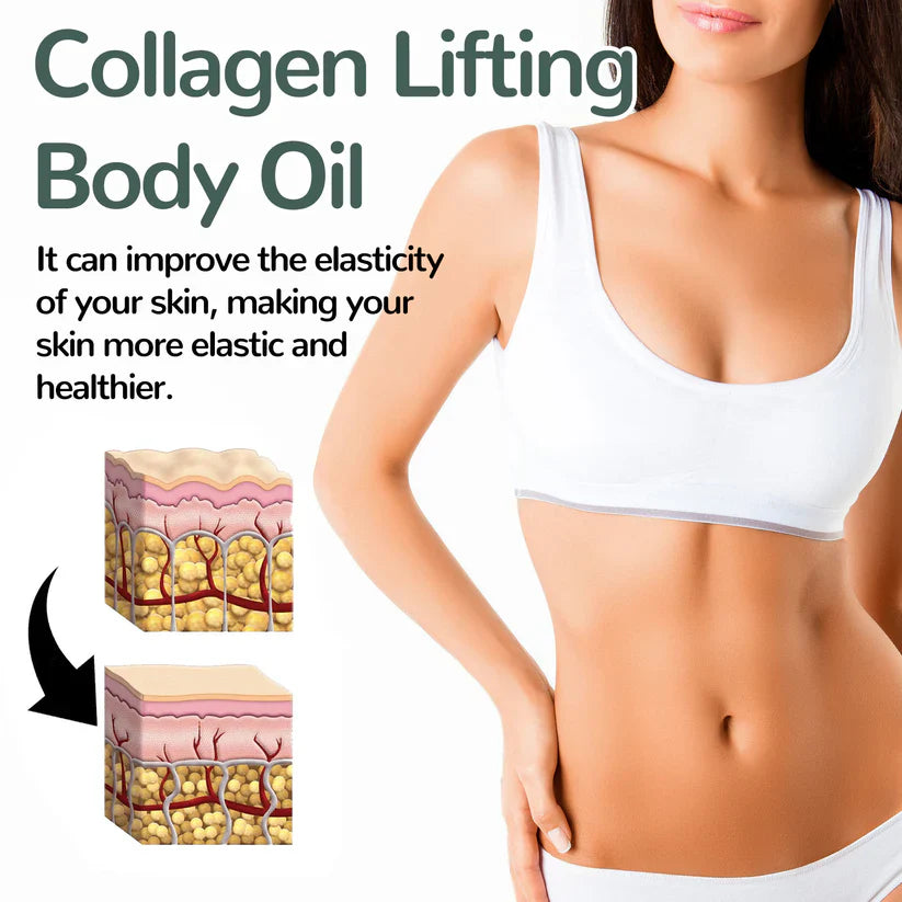 Collagen Lifting Body Oil :Reduces skin sagging by 98% and refines texture within 24 hours.
