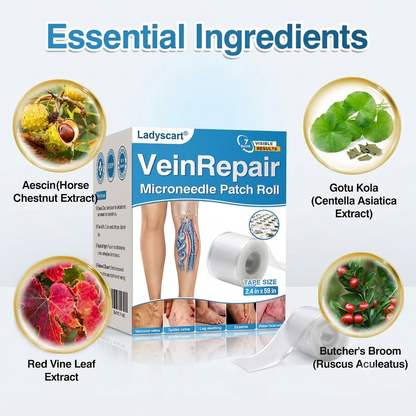 🇺🇸🥇🏆Ladyscart® VeinRepair Microneedle Patch Roll⚡Instant Relief, Long-Term Results
