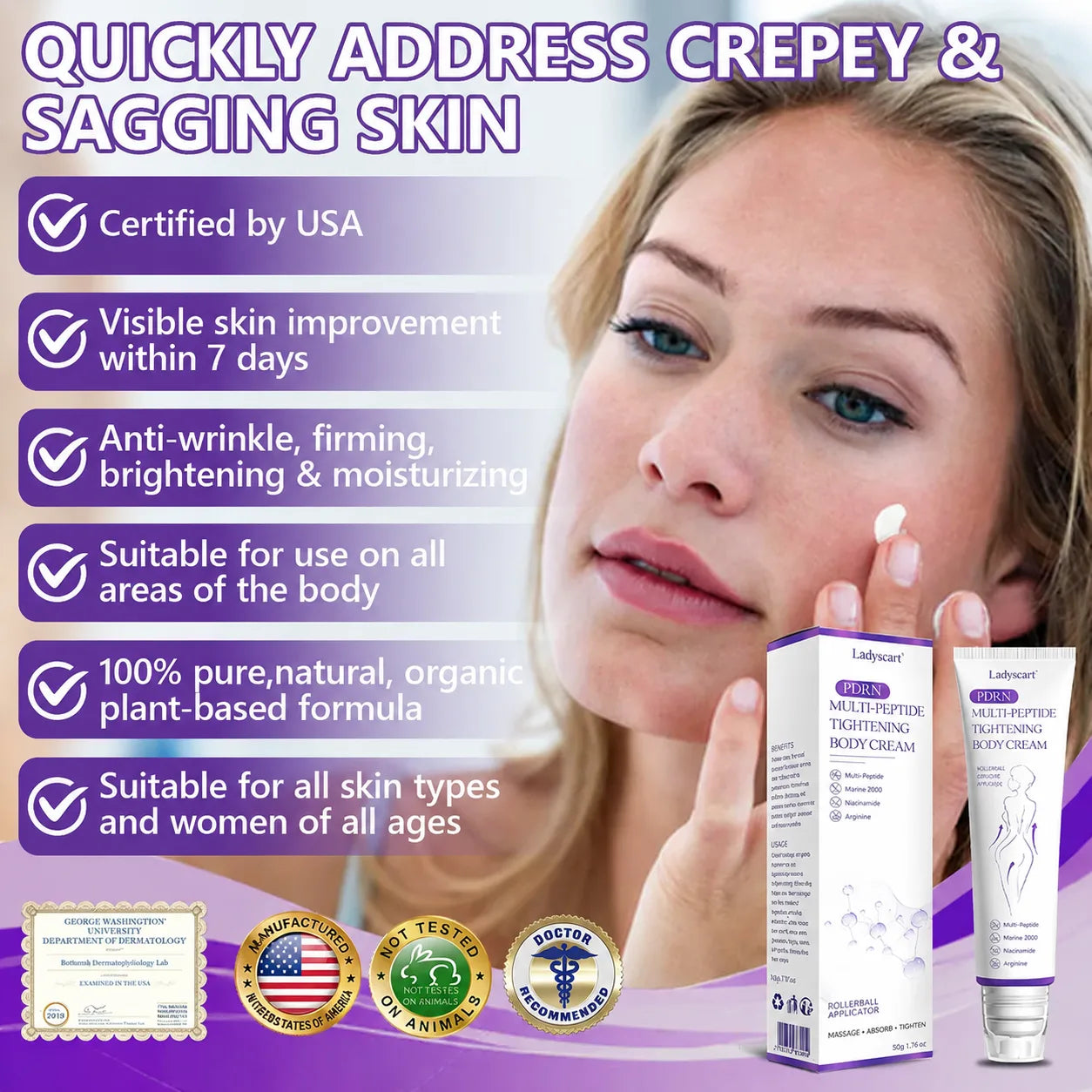 𝑶𝒇𝒇𝒊𝒄𝒊𝒂𝒍 𝑺𝒕𝒐𝒓𝒆| 𝐋𝐚𝐝𝐲𝐬𝐜𝐚𝐫𝐭® 𝐏𝐃𝐑𝐍 𝐌𝐮𝐥𝐭𝐢-𝐏𝐞𝐩𝐭𝐢𝐝𝐞 𝐌𝐚𝐬𝐬𝐚𝐠𝐢𝐧𝐠 𝐁𝐨𝐝𝐲 𝐑𝐨𝐥𝐥𝐞𝐫 𝐂𝐫𝐞𝐚𝐦-Anti-aging, Hydrating, Skin Firming & Lifting, Skin Repair, Even Tone, Acne and Dark Spot Treatment, Wart and Mole Removal, and Psoriasis Relief