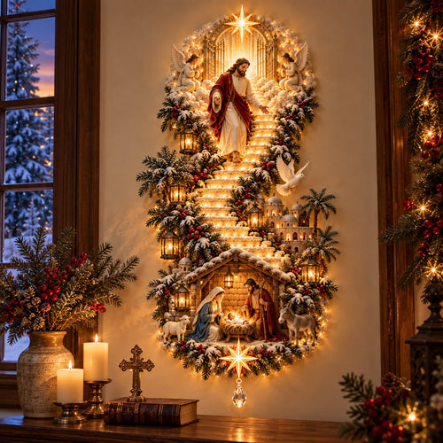 ✨ Last Day – 60% OFF!✨ Jesus Light of Heaven Christmas 2D Wall Hanging✝️