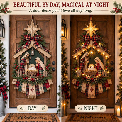 DIY Lighted Christmas Nativity Scene Door Hanging Kit🎄