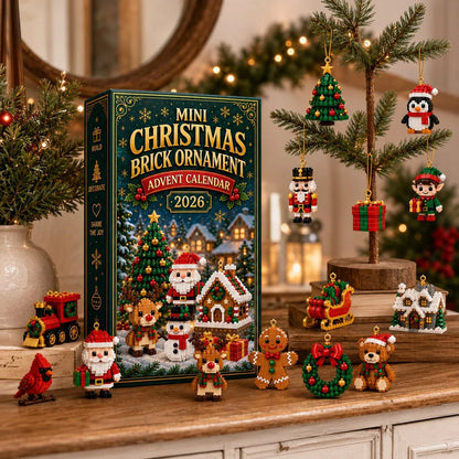 Last day to save 49% – 🎄 24-Day of 2D Mini Christmas Ornament Advent Calendar | 24 unique festive buildable designs with hanging loops—perfect for decorating Christmas trees, wreaths, and holiday displays 🧱