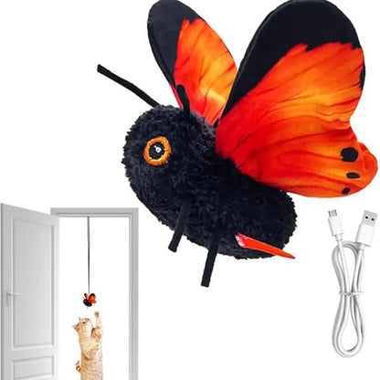 🐱🦋 Interactive Electric Cat Teaser Toy – Butterfly & Bluebird, 3 Smart Flying Modes, USB Rechargeable, Hanging with Washable Cover, Perfect for Indoor Cats 🎮🔋