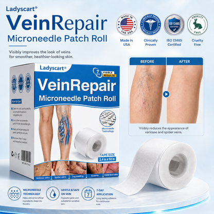 🇺🇸🥇🏆Ladyscart® VeinRepair Microneedle Patch Roll⚡Instant Relief, Long-Term Results