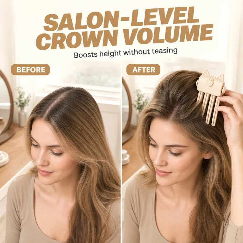 📢50% OFF !! ⏰Wireless Heated Volumizing Root Lift Clip - Salon Crown Volume Styling Tool for Fine Flat Hair