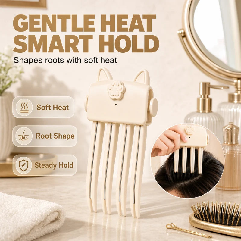 📢50% OFF !! ⏰Wireless Heated Volumizing Root Lift Clip - Salon Crown Volume Styling Tool for Fine Flat Hair